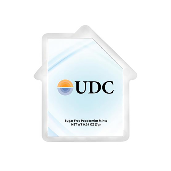 Promotional House Shaped Credit Card Mints with Logo