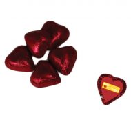 Individually Wrapped Chocolate Hearts with Logo