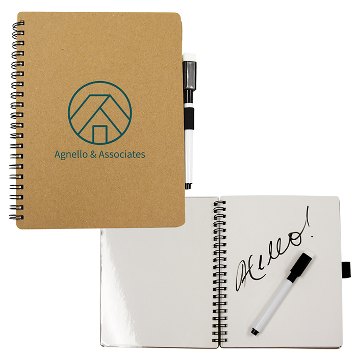 Innovator Dry Erase Spiral Notebook with Logo