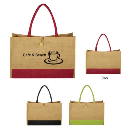 Promotional Custom Logo Jute Box Tote Bag