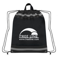 Custom Logo Promotional Large Non-Woven Reflective Sports Drawstring Bag