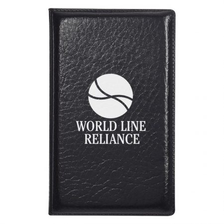 Promotional Custom Logo Leather Look Padfolio With Sticky Notes And Flags