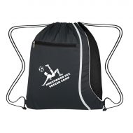 Custom Mesh Accent Drawstring Bag with Logo