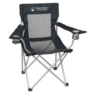Promotional Custom Logo Mesh Folding Chair With Carrying Bag