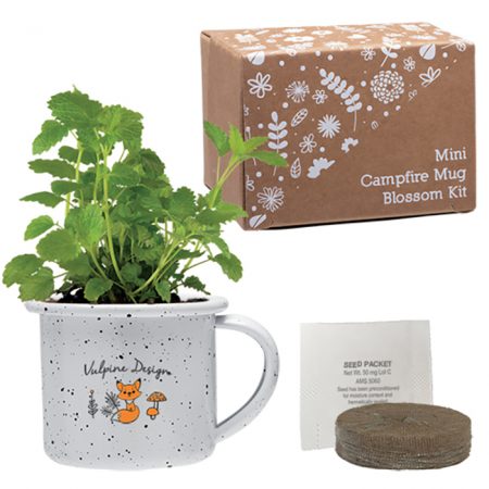 Custom Imprinted Mini Campfire Mug Blossom Kit