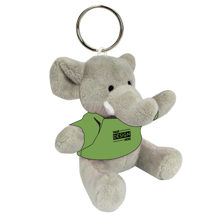 Custom Logo Mini Elephant Stuffed Plush Toy Key Chain