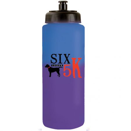 Promotional Custom Mood Color Change Water Bottle with Push n’ Pull Cap 32oz