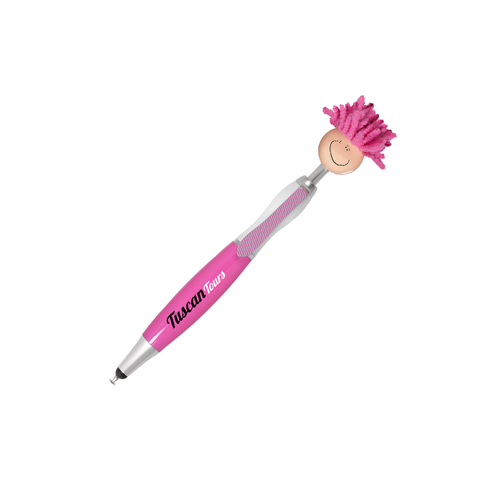 MopToppers Stylus Pen with Screen Cleaner Light Skin Tone with Logo