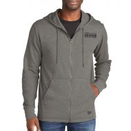 Custom New Era® Thermal Full-Zip Hoodie Sweatshirt - Embroidery