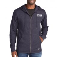 Custom New Era® Thermal Full-Zip Hoodie Sweatshirt - Embroidery