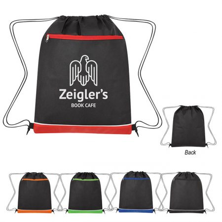 Custom Logo Promotional Non-Woven Bandura Sports Drawstring Bag