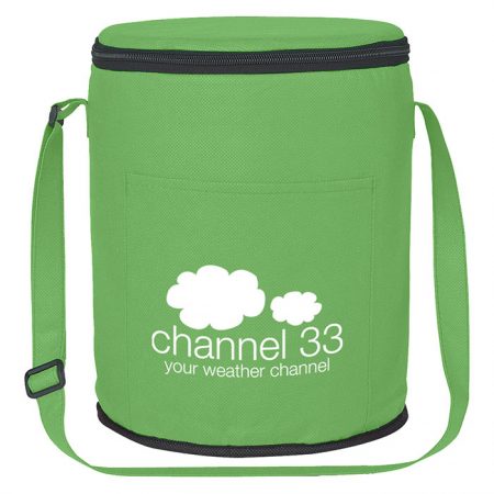 Custom Logo Promotional Non-Woven Round Lunch Cooler Bag