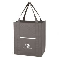 Custom Logo Non-Woven Wave Design Shopper Tote Bag