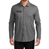 Custom Branded OGIO® Extend Men's Long Sleeve Button-Up Polo Shirt with Logo Embroidery