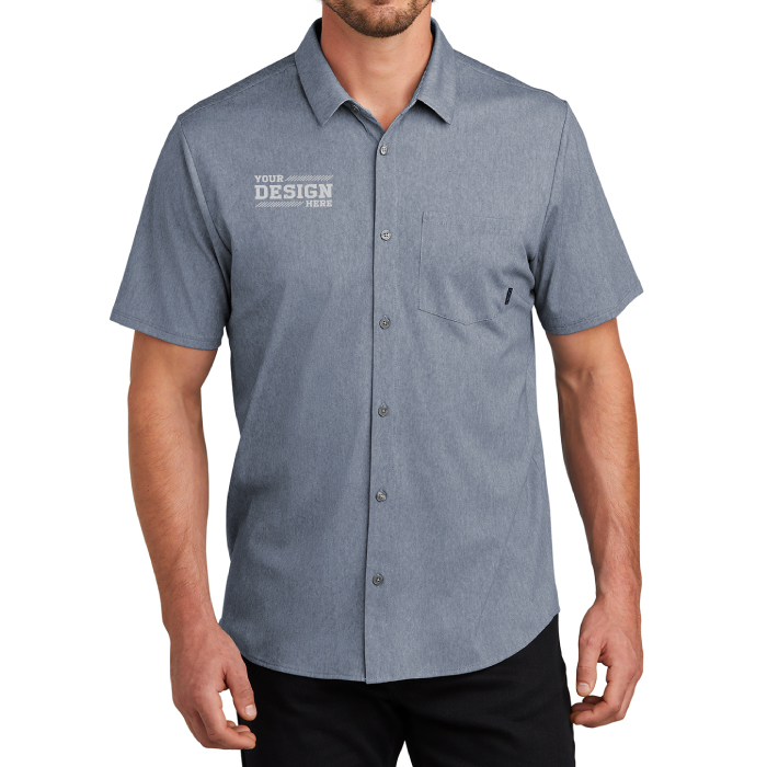 Custom Branded OGIO® Men's Extend Short Sleeve Button-Up Polo Shirt