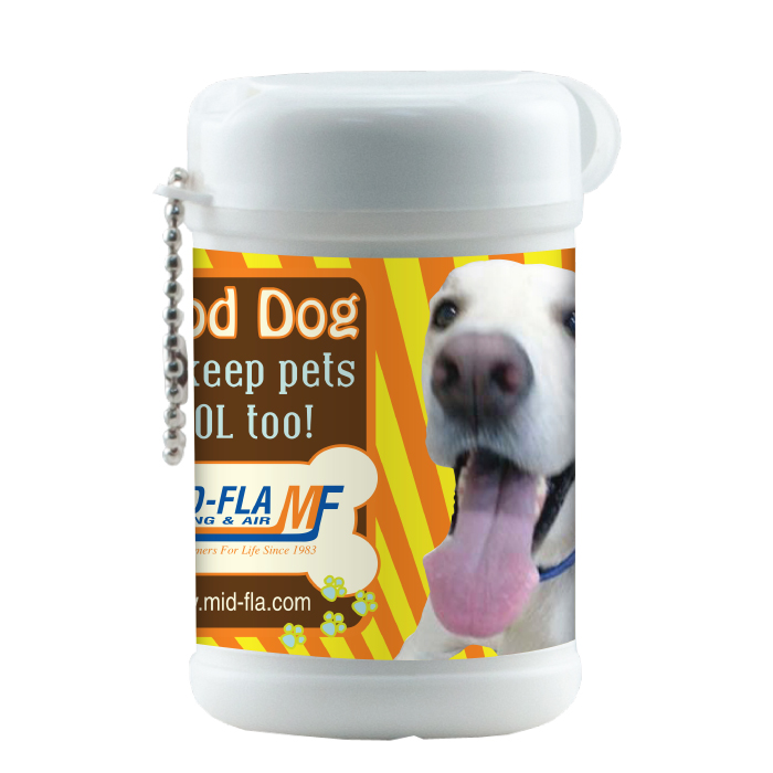 Personalized Pet Wipes in Canister with Logo