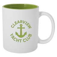 Custom Logo Pop of Color Engraved Mug 11oz