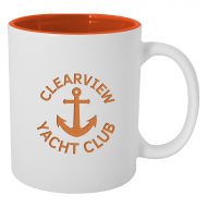Custom Logo Pop of Color Engraved Mug 11oz