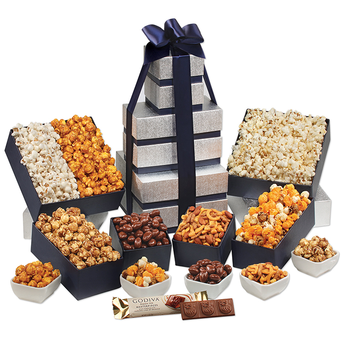 Popcorn Lover’s Gift Food Tower with Logo