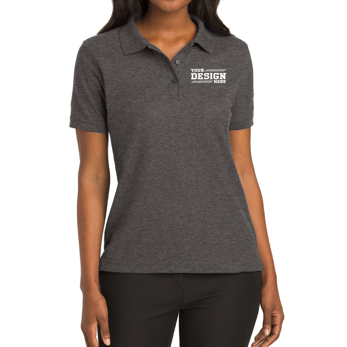 Personalized Logo Port Authority® Women's Silk Touch™ Polo Shirt - Embroidery