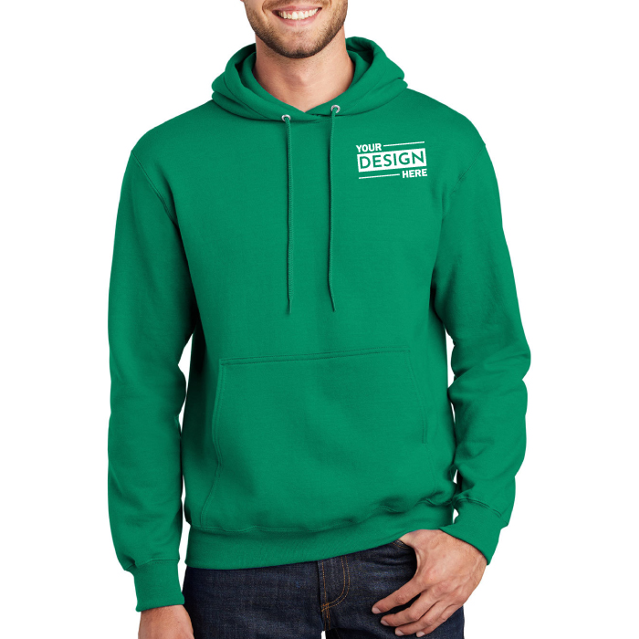 Personalized Port & Company® Essential Fleece Hooded Sweatshirt with Logo