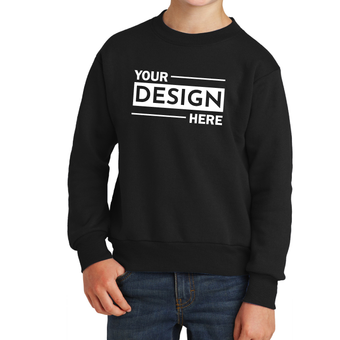 Custom Branded Port & Company® Youth Core Fleece Crewneck Sweatshirt