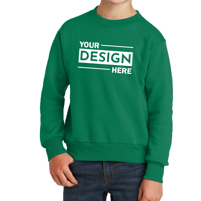 Custom Branded Port & Company® Youth Core Fleece Crewneck Sweatshirt