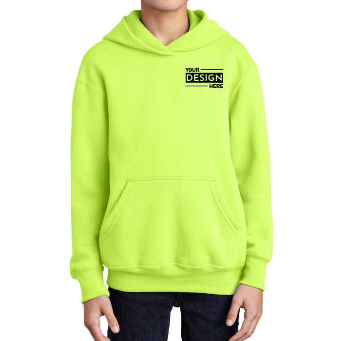Custom Logo Port & Company® Youth Core Fleece Hooded Sweatshirt