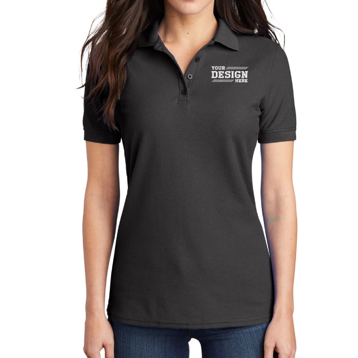 Branded Port & Company® Women's Core Blend Pique Polo Shirt with Embroidered Logo