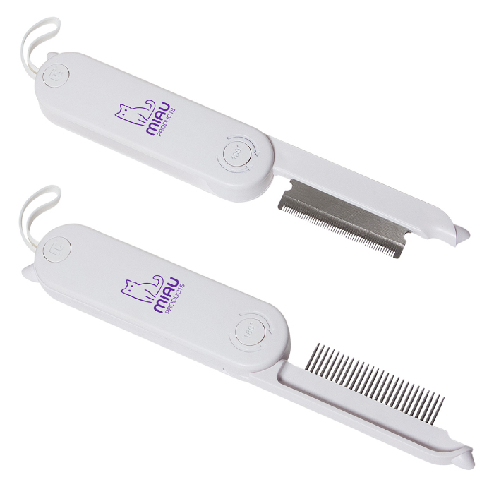 Personalized Prim Dual Action Pet Comb with Logo
