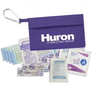 Promotional Logo Primary Care Non-Woven First Aid Kit with Carabiner