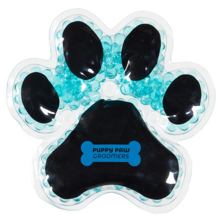 Promotional Custom Logo Puppy Paw Hot & Cold Pack Aqua Pearls