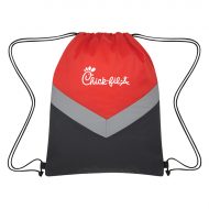 Custom Logo Reflective Stripe Sports Drawstring Bag