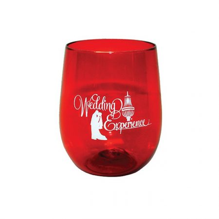 Promotional Custom Logo Reusable Shatterproof Stemless Wine Glass 12oz