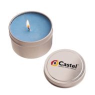 Promotional Products - Custom Imprinted Candles - Logo Candles - Private Label Branded Candles - Round Tin Candle 4oz