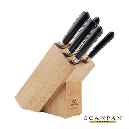 Promotional Custom Logo Scanpan Classic Knife Block Set - 6pc