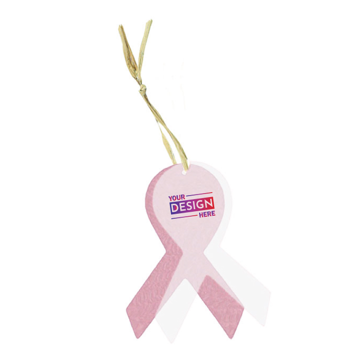 Promotional Seeded Ribbon Paper Ornament with Printed Logo