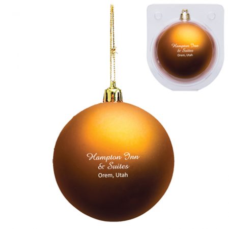 Custom Imprinted Shatter Resistant Ornament with Logo