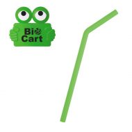 Promotional Custom Logo Silicone Straw With Clipster