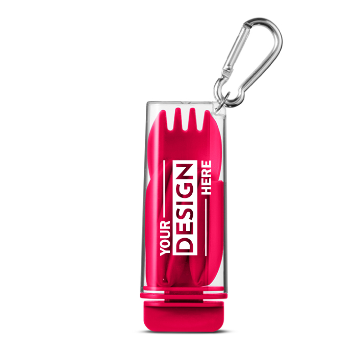 Promotional Logo Silicone Straw with Utensil Set