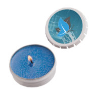 Promotional Products - Custom Imprinted Candles - Logo Candles - Private Label Branded Candles - Snap Top Tin Candle
