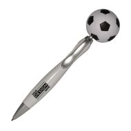 Custom Printed Soccer Ball Squeeze Top Click Penz