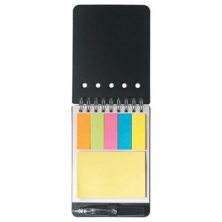 Promotional Custom Logo Spiral Jotter With Sticky Notes, Flags & Pen
