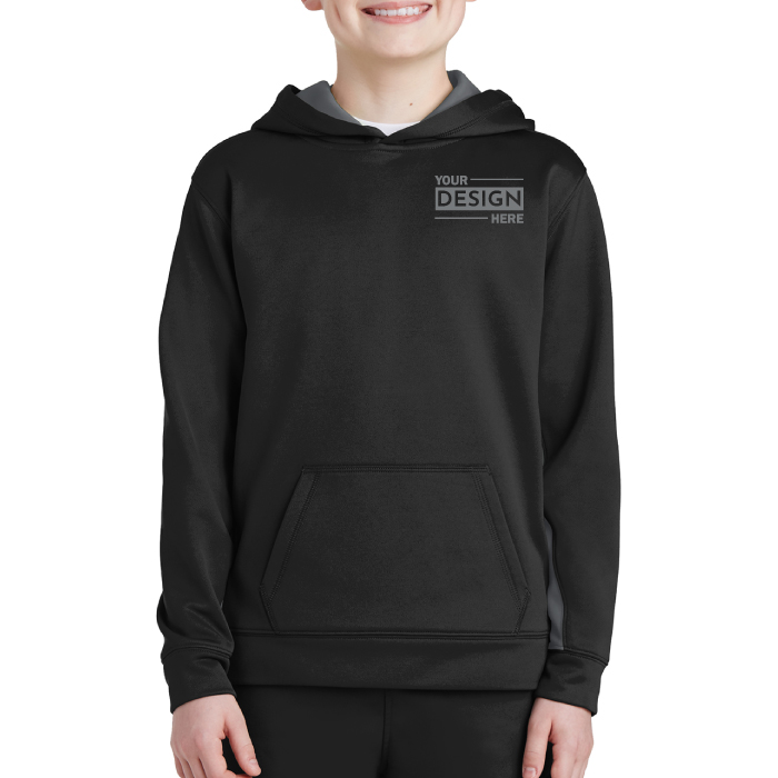 Personalized Sport-Tek® Youth Sport-Wick® Fleece Colorblock Hooded Sweatshirt