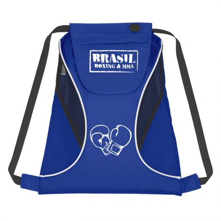 Custom Logo Promotional Sports Pack Drawstring Bag with Mesh Sides