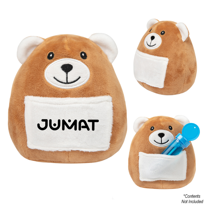 Promotional Squishy Bear Stuffed Plush Toy 6" with Custom Logo