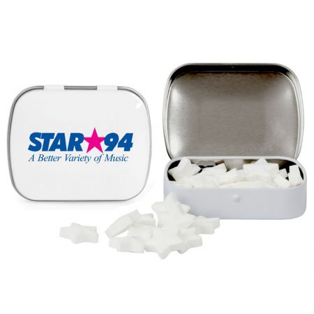 Star Shaped Mints in Tin Printed with Logo