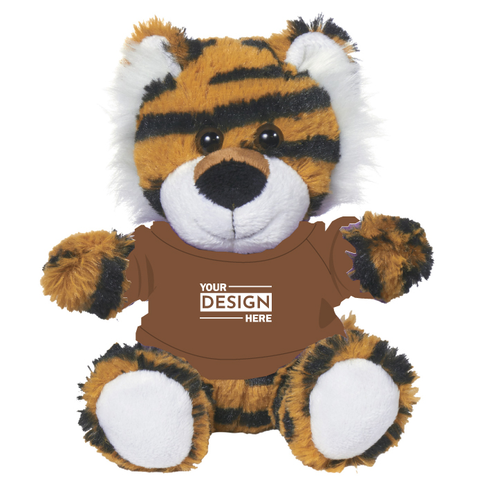 Terrific Tiger Stuffed Plush Toy 6 with Printed Logo