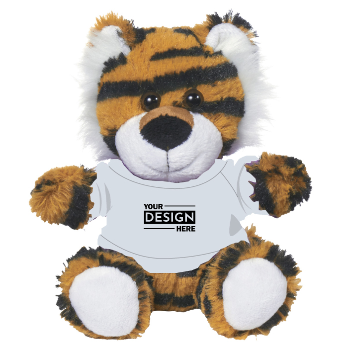 Terrific Tiger Stuffed Plush Toy 6 with Printed Logo