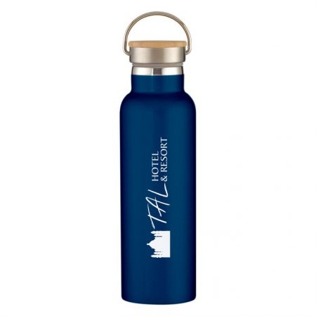 Promotional Custom Logo Tipton Stainless Steel Bottle With Bamboo Lid 21oz